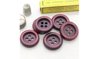 Boutons VINTAGE / 35MM / Rouge Bordeaux