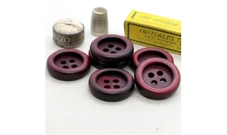 Boutons VINTAGE / 35MM / Rouge Bordeaux