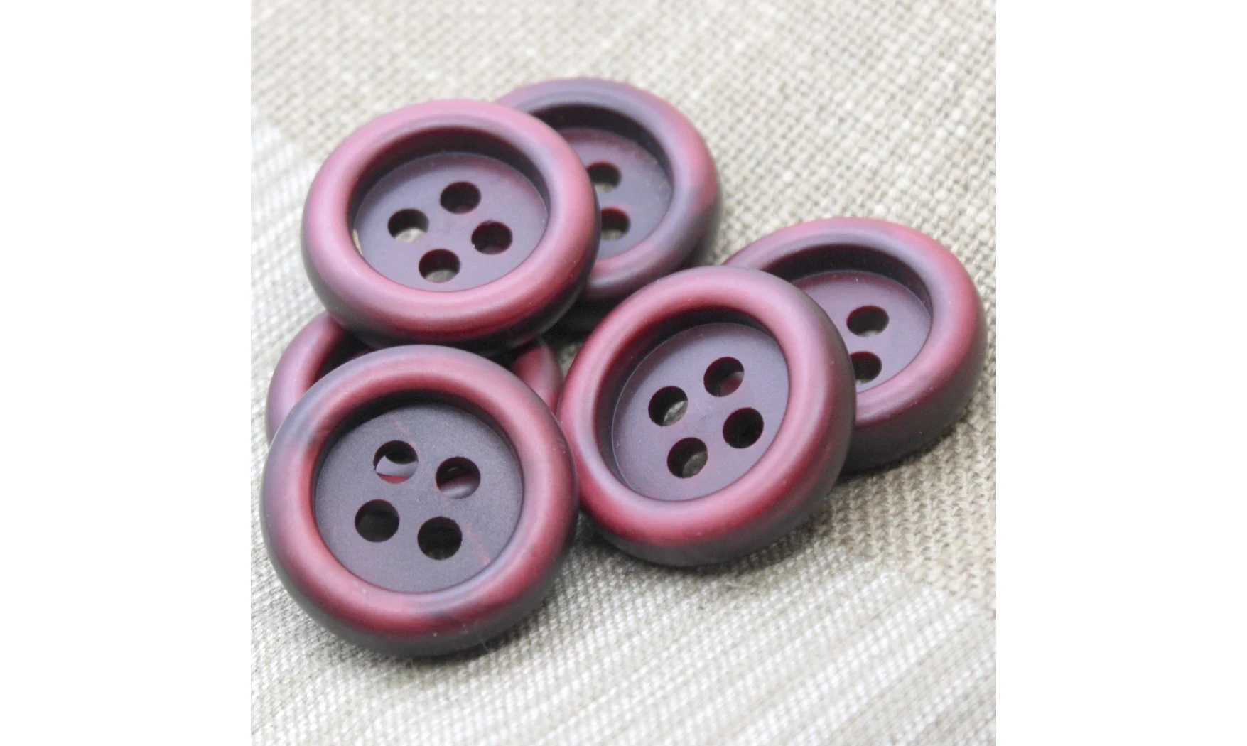 Boutons VINTAGE / 35MM / Rouge Bordeaux