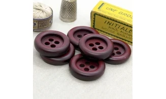 Boutons VINTAGE / 30MM / Rouge Bordeaux