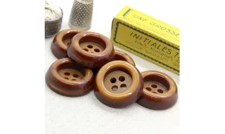 6 boutons / 30MM / Caramel