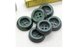 6 boutons / 30MM / Vert bouteille