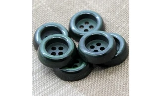 6 boutons / 30MM / Vert bouteille