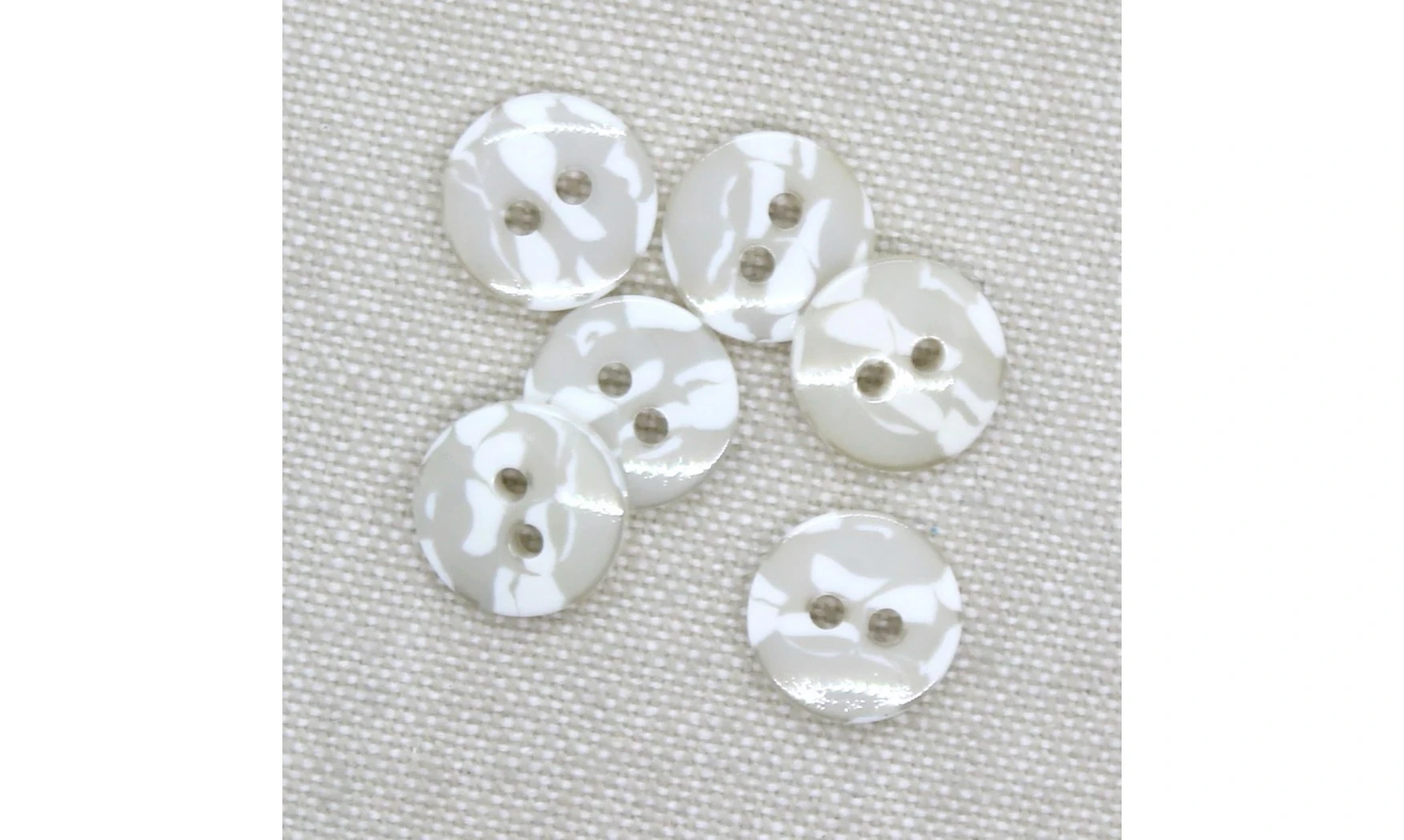 6 Boutons / 12MM / Brun Camouflage