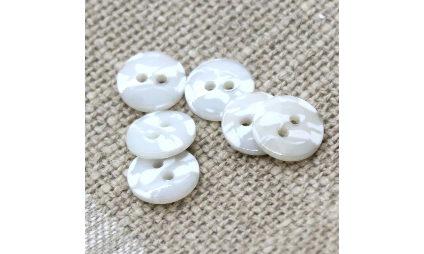 6 Boutons / 12MM / Brun Camouflage