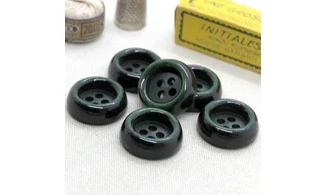 6 boutons / 26MM / Vert bouteille