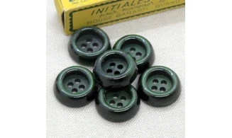6 boutons / 21MM / Vert bouteille
