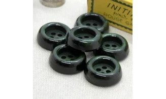 6 boutons / 21MM / Vert bouteille