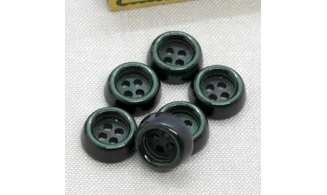 6 boutons / 17MM / Vert bouteille