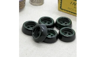 6 boutons / 17MM / Vert bouteille