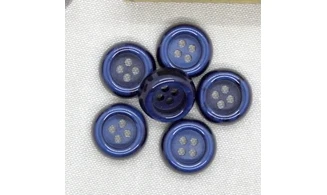 6 boutons / 21MM / Bleu roi