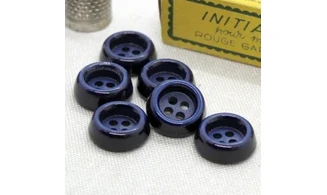 6 boutons / 17MM / Bleu roi