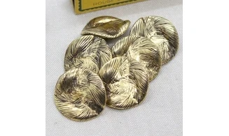 6 boutons / 29MM / Métal doré