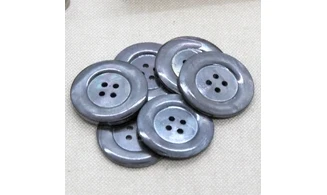 6 boutons / 27MM / Nacre gris