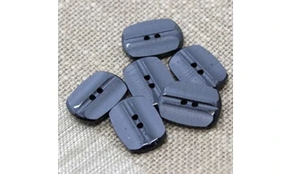 6 boutons / 22MM / Noir mat ovoide