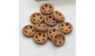10 boutons / 13MM / Brun ajouré