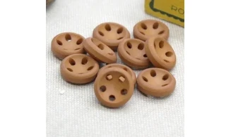 10 boutons / 13MM / Brun ajouré