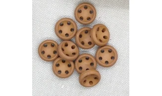 10 boutons / 13MM / Brun ajouré