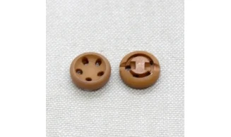 10 boutons / 13MM / Brun ajouré