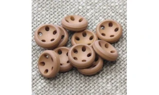 10 boutons / 13MM / Brun ajouré