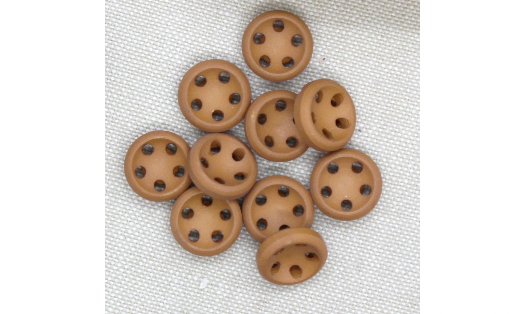 10 boutons / 13MM / Brun ajouré