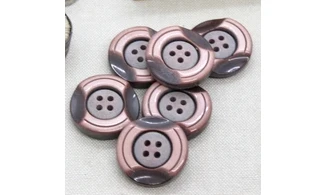 6 boutons / 27MM / Vieux rose