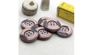 6 boutons / 27MM / Vieux rose