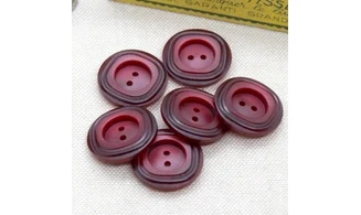 6 boutons / 22MM / Rouge dégradé mat