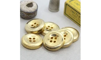 6 boutons / 27MM / Doré