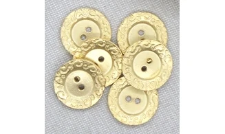 6 boutons / 21MM / Métal doré