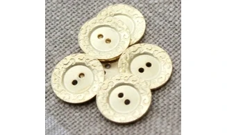 6 boutons / 21MM / Métal doré