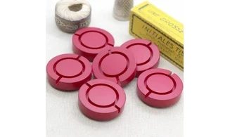 6 boutons / 30MM / Rouge "Marin"