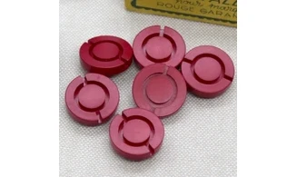 6 boutons / 18MM / Rouge "Marin"