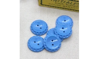 6 boutons / 18MM / Bleu