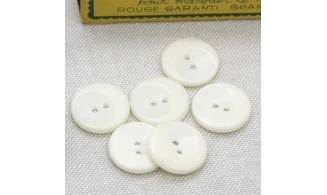 6 boutons / 18MM / Ivoire