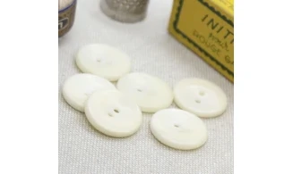 6 boutons / 18MM / Ivoire