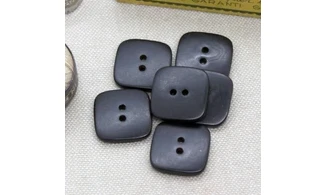 6 boutons / 18MM / Noir "carré"