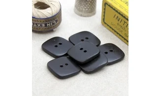 6 boutons / 18MM / Noir "carré"