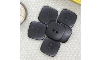 6 boutons / 18MM / Noir "carré"