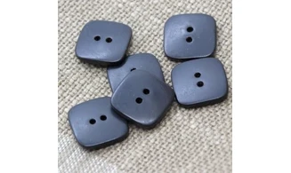 6 boutons / 18MM / Noir "carré"