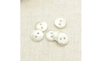 6 boutons / 10MM / Blanc