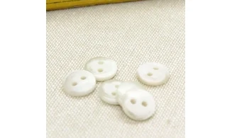 6 boutons / 10MM / Blanc