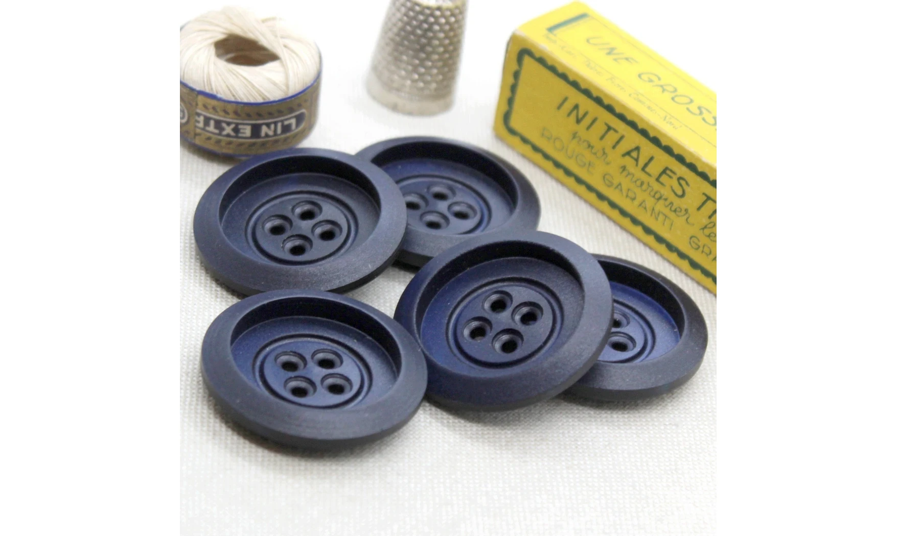 5 boutons / 34MM / Bleu