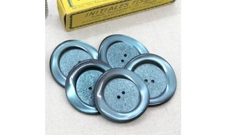 5 boutons / 36MM / Bleu nacré