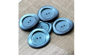 5 boutons / 36MM / Bleu nacré