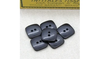6 boutons / 15MM / Noir "carré"