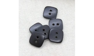 6 boutons / 13MM / Noir "carré"