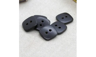 6 boutons / 13MM / Noir "carré"