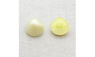 6 boutons / 15MM / Coquillage jaune nacr