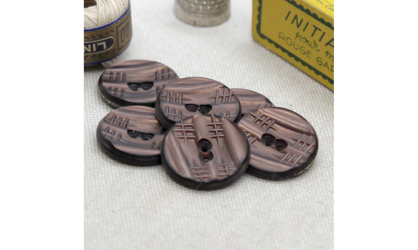 6 boutons / 22MM / Cuivre rose